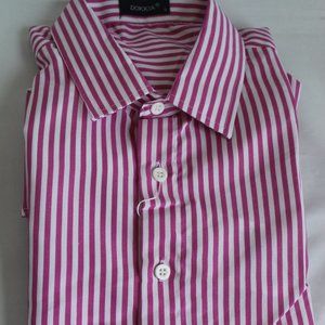 STYLISH Pink Stripes Button Down Collared Shirt